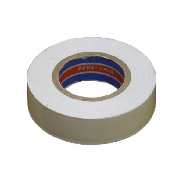 Ізоляційна стрічка біла 0.13мм,19мм,25м ПВХ