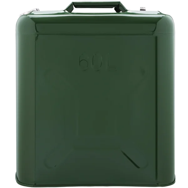 Каністра паливна вертикальна 60л метал 0.8мм 6.5кг 2E