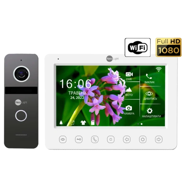 Комплект відеодомофону Neolight NeoKIT HD WF Graphite
