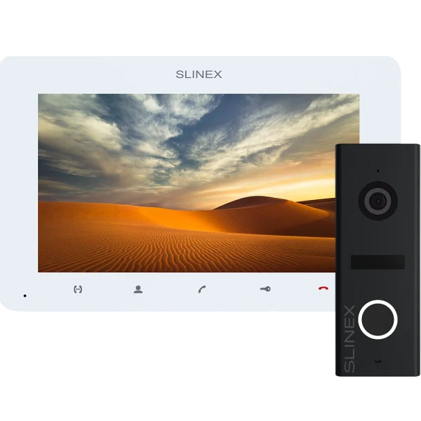 Комплект відеодомофону Slinex ML-17HD(Black) + SM-07MHD(White)