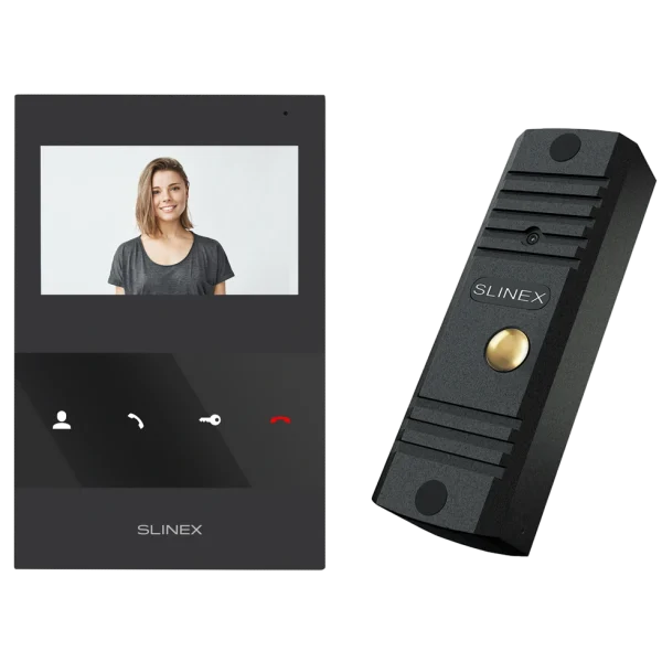 Комплект відеодомофону Slinex ML-16HD(Black)+SQ-04M(Black)