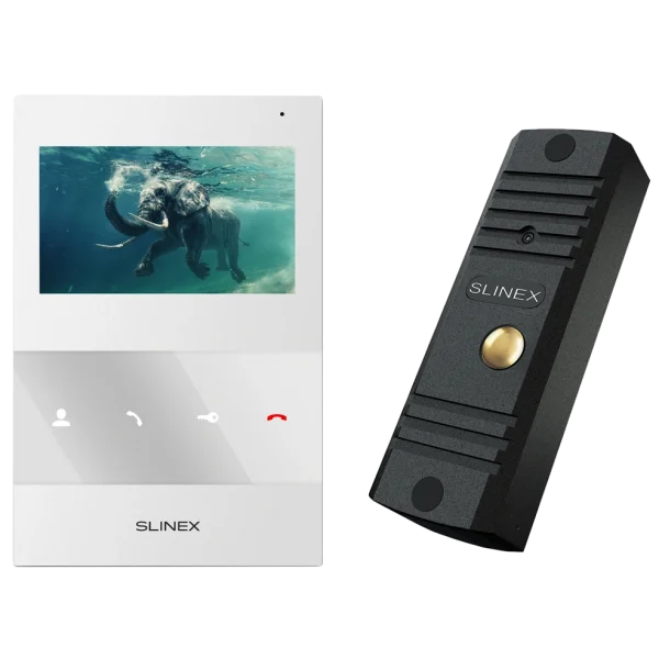 Комплект відеодомофону Slinex ML-16HD(Black)+SQ-04M(White)