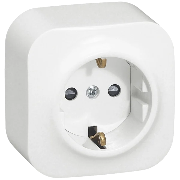 Розетка без шоторок біла Legrand Forix 2К+З