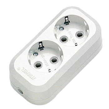 Колодка 2 гнізда з заземленням Makel MGP111