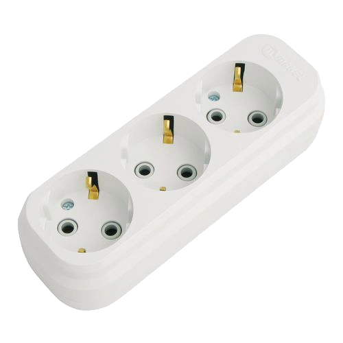 Колодка 3 гнізда з заземленням Makel MGP131