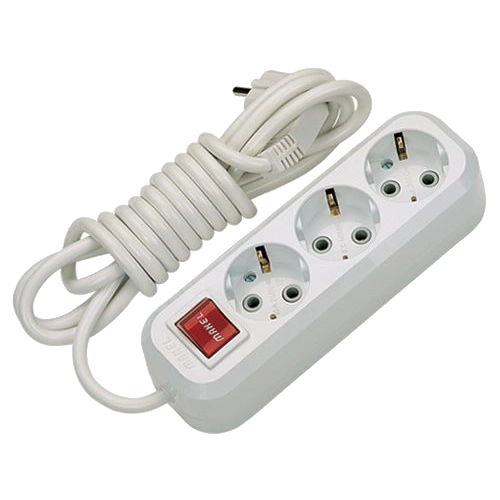 Подовжувач 3*5 м з заземленням та вимикачем Makel MGP214