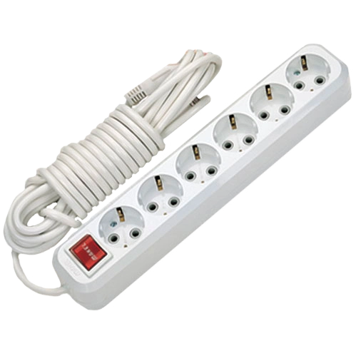 Подовжувач 6х5м з заземленням та вимикачем  Makel