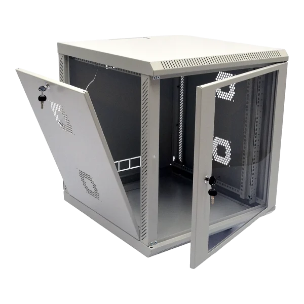 Шафа акрилове скло сіра 12U, 600х600х640 мм