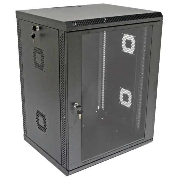 Шафа 19"15U, 600х600х773 акриловое стекло, черная