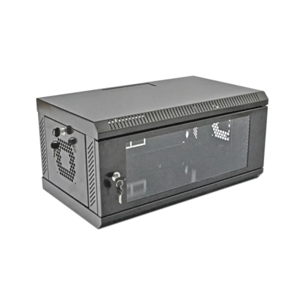 4U, 530х400х300 мм, акрилове скло, чорний(5404B) Шкаф