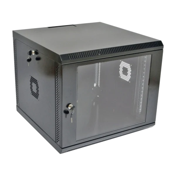 Шафа 19", 600х600х507 мм (Ш*Г*В), акрилове скло, чорна 9U