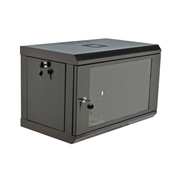 Шафа 19", 600x350x373мм (Ш*Г*В), економ, акрилове скло, чорна 6U