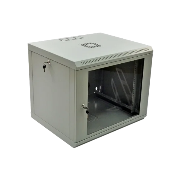 Шафа 19" , 600x500x507мм (Ш*Г*В), економ, акрилове скло, сіра 9U