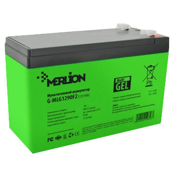 Свинцево-кислотна акумуляторна батарея MERLION G-MLG1290F2 9А•ч 12В мультигель