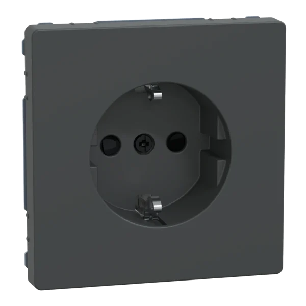 РОЗЕТКА з/к і шторкою АНТРАЦИТ Schneider Electric Merten System Design MTN2300-6034