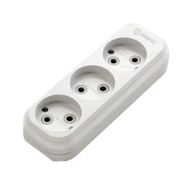 Колодка 3 гнізда без заземлення  Makel