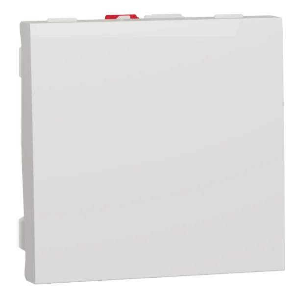 Вимикач 1-клавішний схема 1, 10А 2 модулі білий Schneider Electric New Unica NU320118