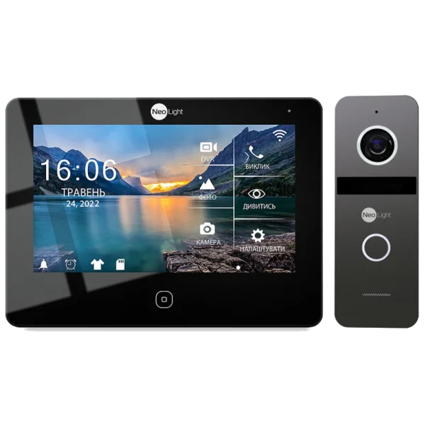 Комплект відеодомофона Neolight NeoKIT HD Pro WF B/Graphite
