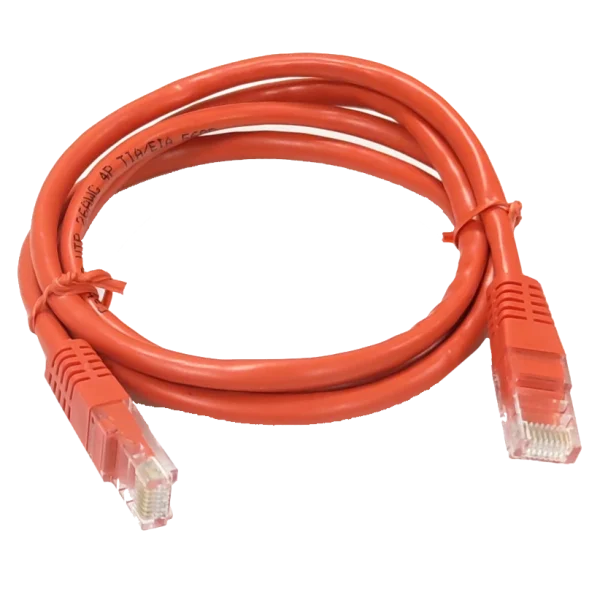 Патч-корд 1 м кат. 5e червоний UTP