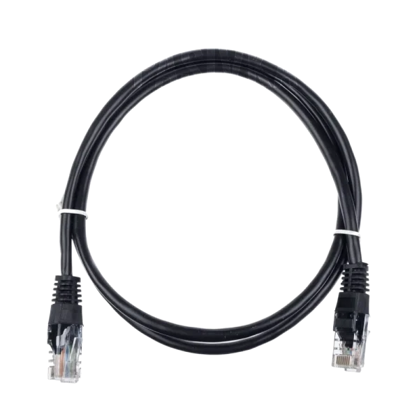 Патч-корд UTP, 1 м, кат. 5e, чорний Kingda PAUT3100-BK