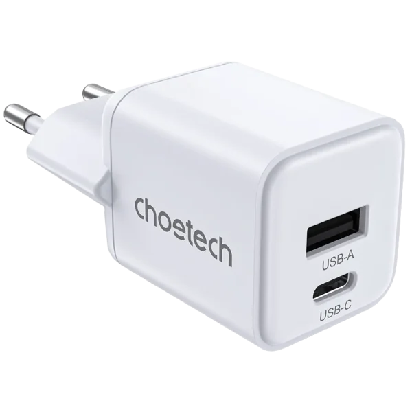 Адаптер Choetech PD5012 mini White PD30W GAN A+C