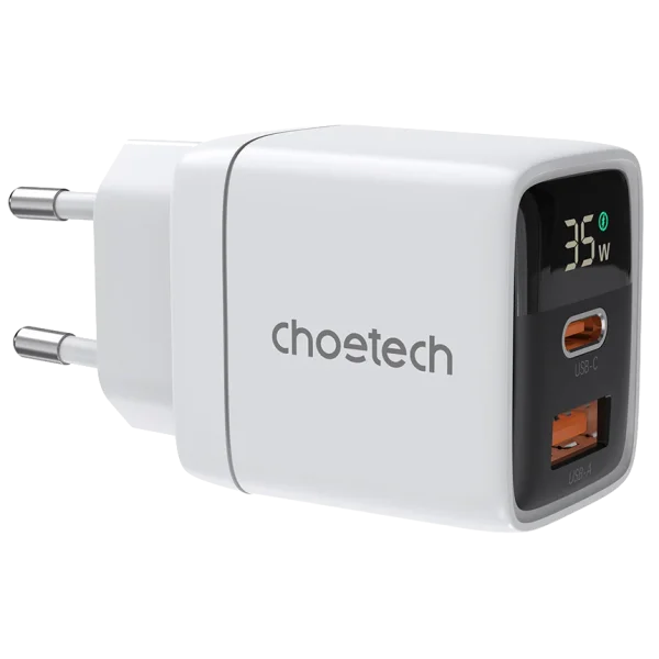 Адаптер Choetech PD6052 White PD35W GAN A+C