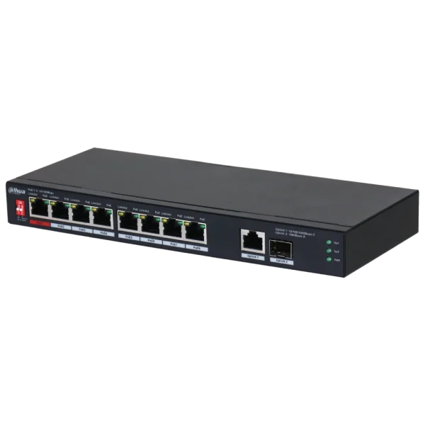 Комутатор 8 портів некерований Dahua DH-PFS3110-8ET1GT1GF-96 PoE
