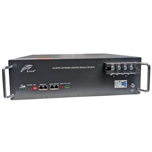 Акумуляторна батарея з bluetooth та автоматичним вимикачем Ritar R-LFP51.2V100AH