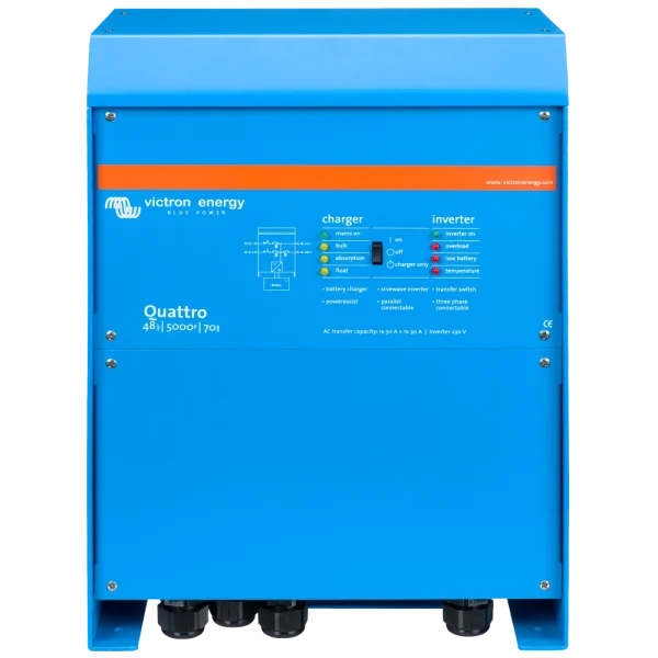 Інвертор VictronEnergy Quattro 48/5000/70-100/100 однофазный чистая синусоида
