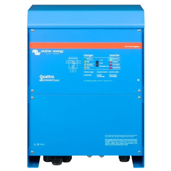 Інвертор VictronEnergy Quattro 48/10000/140-100/100 однофазный чистая синусоида