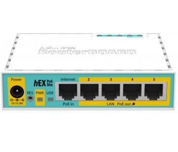Маршрутизатор MikroTik hEX PoE lite (RB750UPr2) 5-портовый