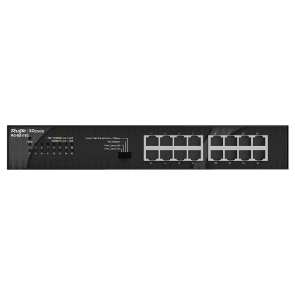 Комутатор 16 портів некерований Ruijie Reyee RG-ES116G 1000М