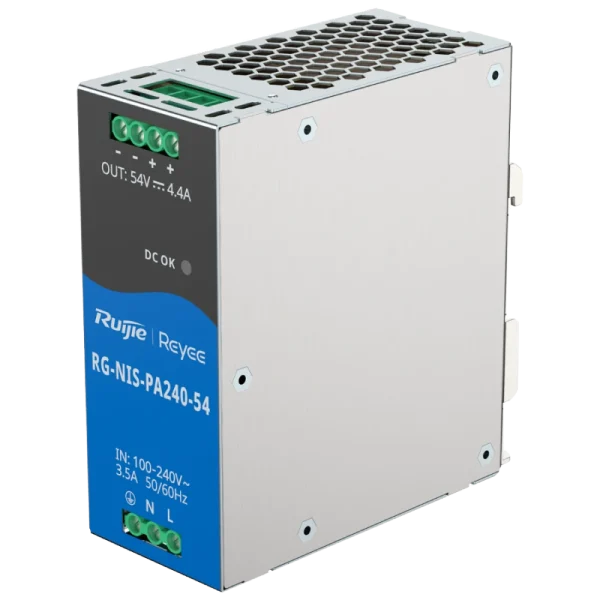 Блок живлення Ruijie RG-NIS-PA240-54 AC/DC 54В 4.4А 240 Вт на DIN-рейке
