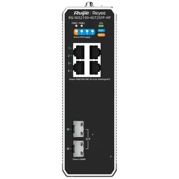 Комутатор 4 порти керований Ruijie Reyee RG-NIS2100-4GT2SFP-HP PoE++