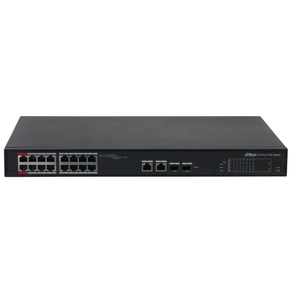 Комутатор 18 портів керований Dahua DH-S4101-16ET2GF-240-C PoE
