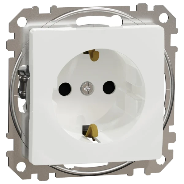 Розетка Schneider Electric Sedna Design & Elements SDD111022 с заземлением и шторками