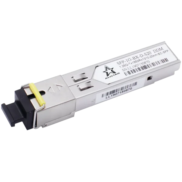 Модуль ALISTAR SFP-1G-BX-D-S20 SFP 1G 1SM WDM SC 20KM TX1550/RX1310nm DDM