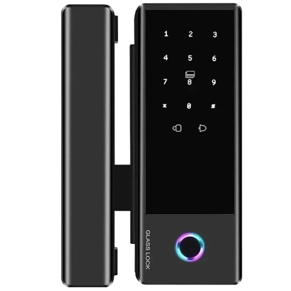 Розумний біометричний замок на скляні двері SEVEN LOCK SL-7776BF black