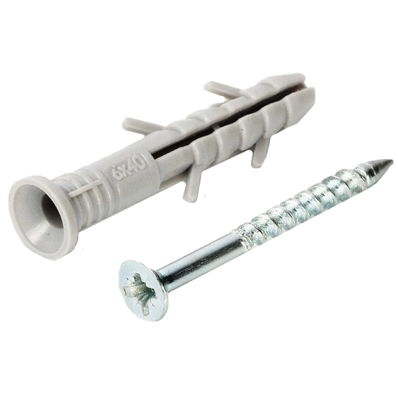 Дюбель-цвях швидкого монтажу поліетиленовий потай 6х40 (пач. 100 шт.) APRO SMTP-60040