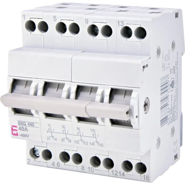 Перемикач навантаження ЕТІ SSQ 440 "1-0-2", 4p 40A