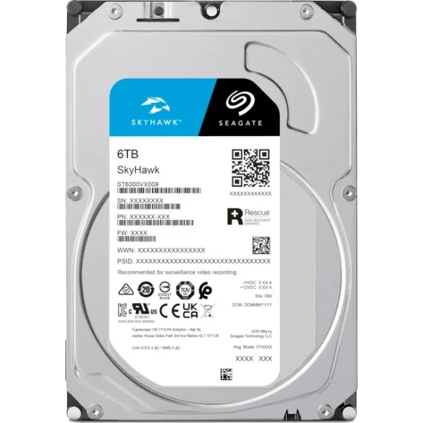 Жорсткий диск внутрішній Seagate SkyHawk ST6000VX009 6Тб