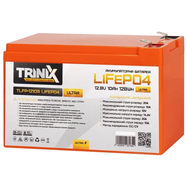 Літієва акумуляторна батарея TRINIX TLFP-1210S Ultra 10А•ч 12В