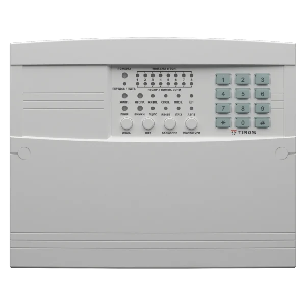Прилад приймально-контрольний пожежний Тірас ППКП "Tiras-8 П"