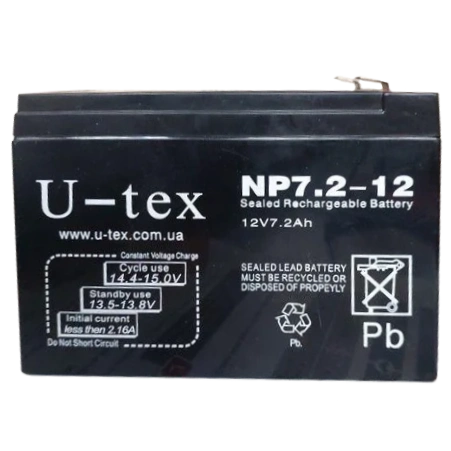 Акумулятор U-tex 12В / 7,2 Ah