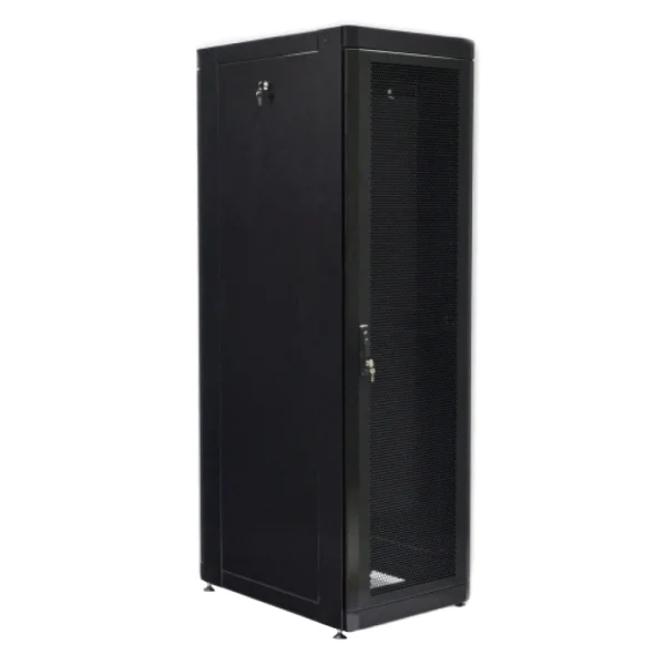 Шафа 19" 42U, 610х865 мм (Ш*Г), посилена, перфоровані двері (66%), чорна UA-MGSE4268MPB