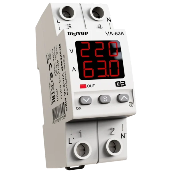 Реле напруги DigiTop VА-63A M2R
