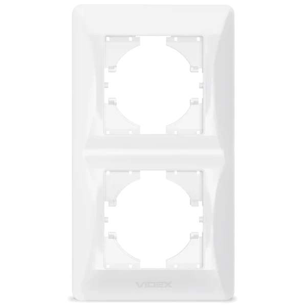 Рамка біла 2 поста вертикальна VIDEX BINERA (VF-BNFR2V-W) (12/96)"