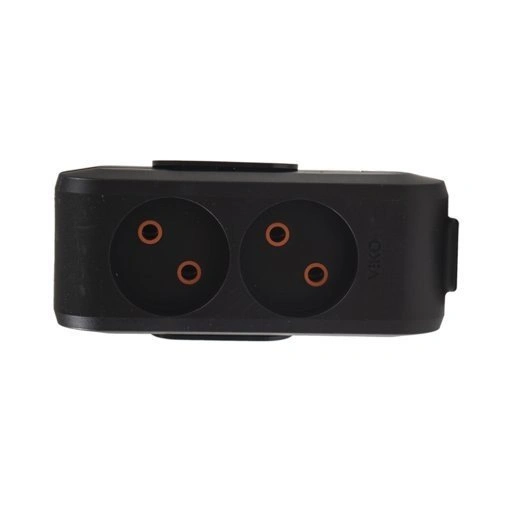 Колодка 2 гнізда без заземлення (Чорний) Viko Multi-let 2 (90132200)