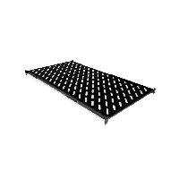 Полиця 19" 4 точки кріпл., 850мм глиб., перфорована, т.м.2мм, чорна Voltronic 4962