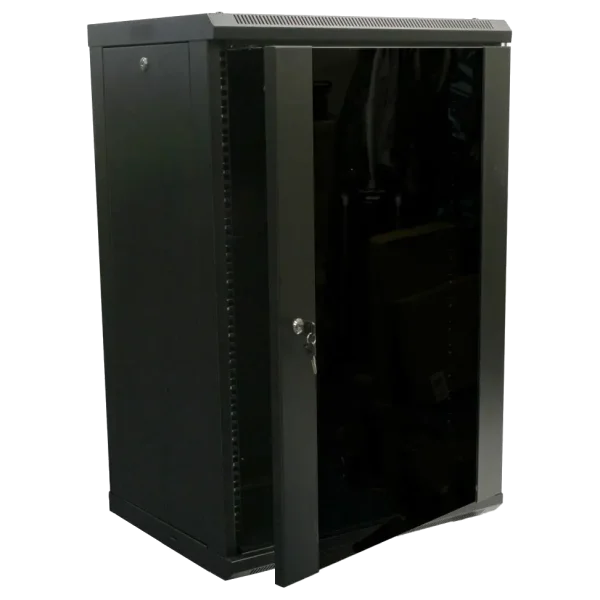 Шафа коммутаційна настінна 18U 600x450 розбірна Hypernet WMNC-18U-FLAT- BLACK